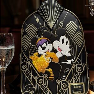 Loungefly Mickey Minnie Gatsby Backpack NWT Art Deco RARE